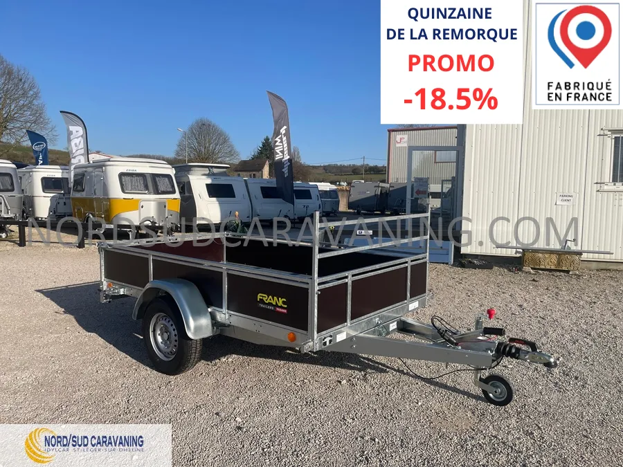 REMORQUE 2.50M BOIS Freinée